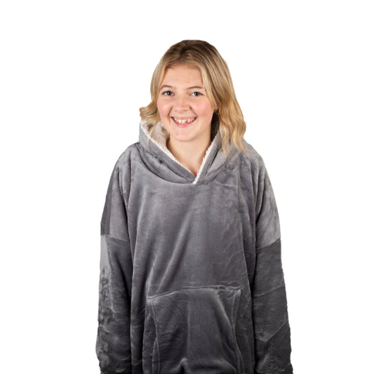 Grey Sherpa Blanket Hoodie