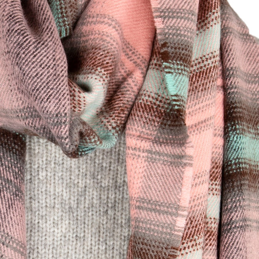 Pink Stripe Blanket Scarf
