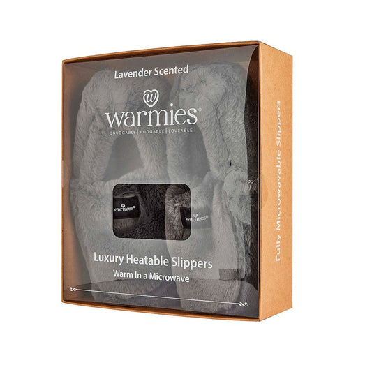 Warmies Luxury Heatable Steel Grey Slippers