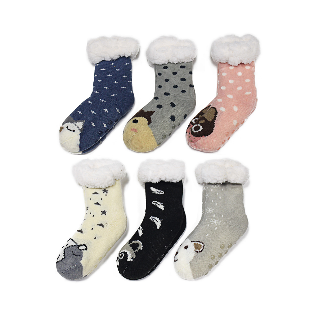 Sherpa Animal Slipper Socks (Kids)