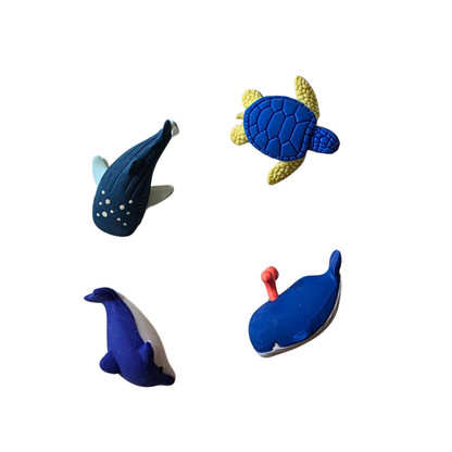 Sealife Animal Erasers (Set of 4)
