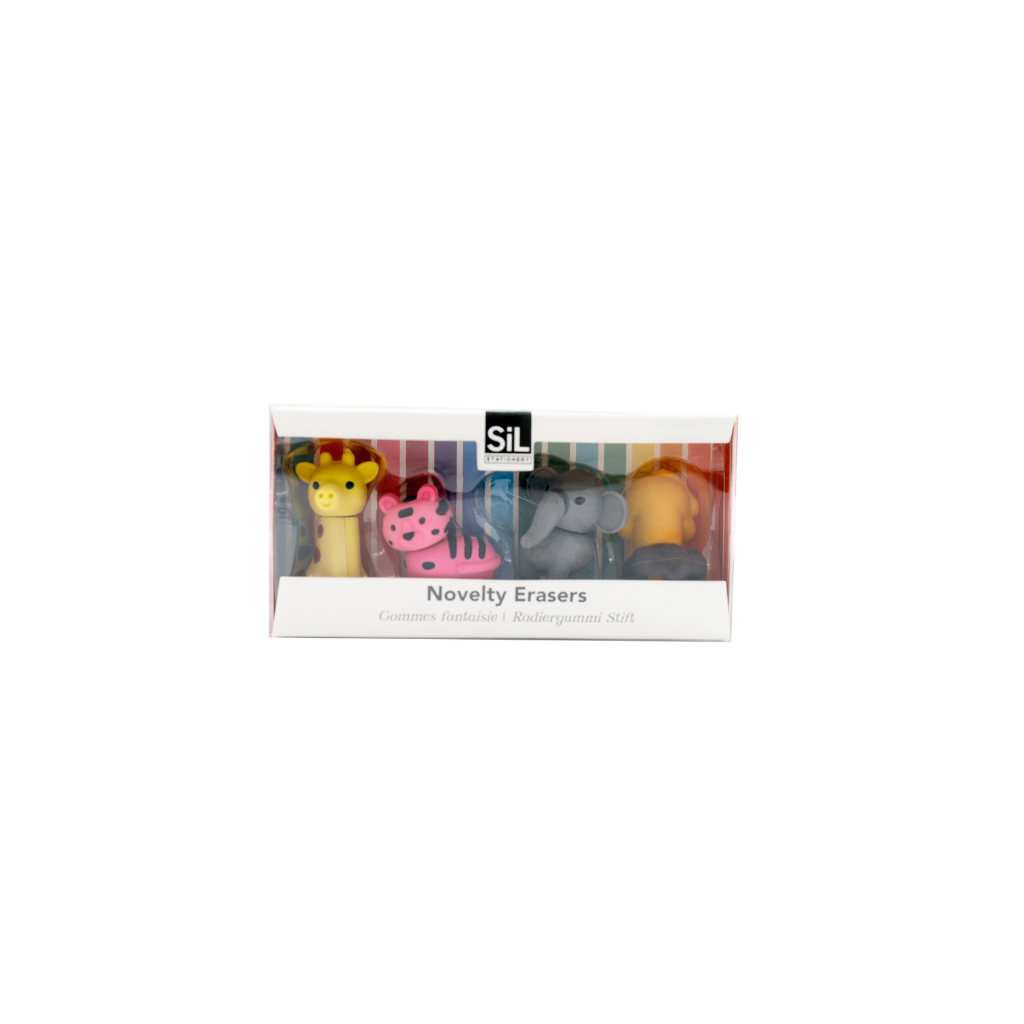 Safari Animal Erasers (Set of 4)