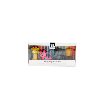 Safari Animal Erasers (Set of 4)