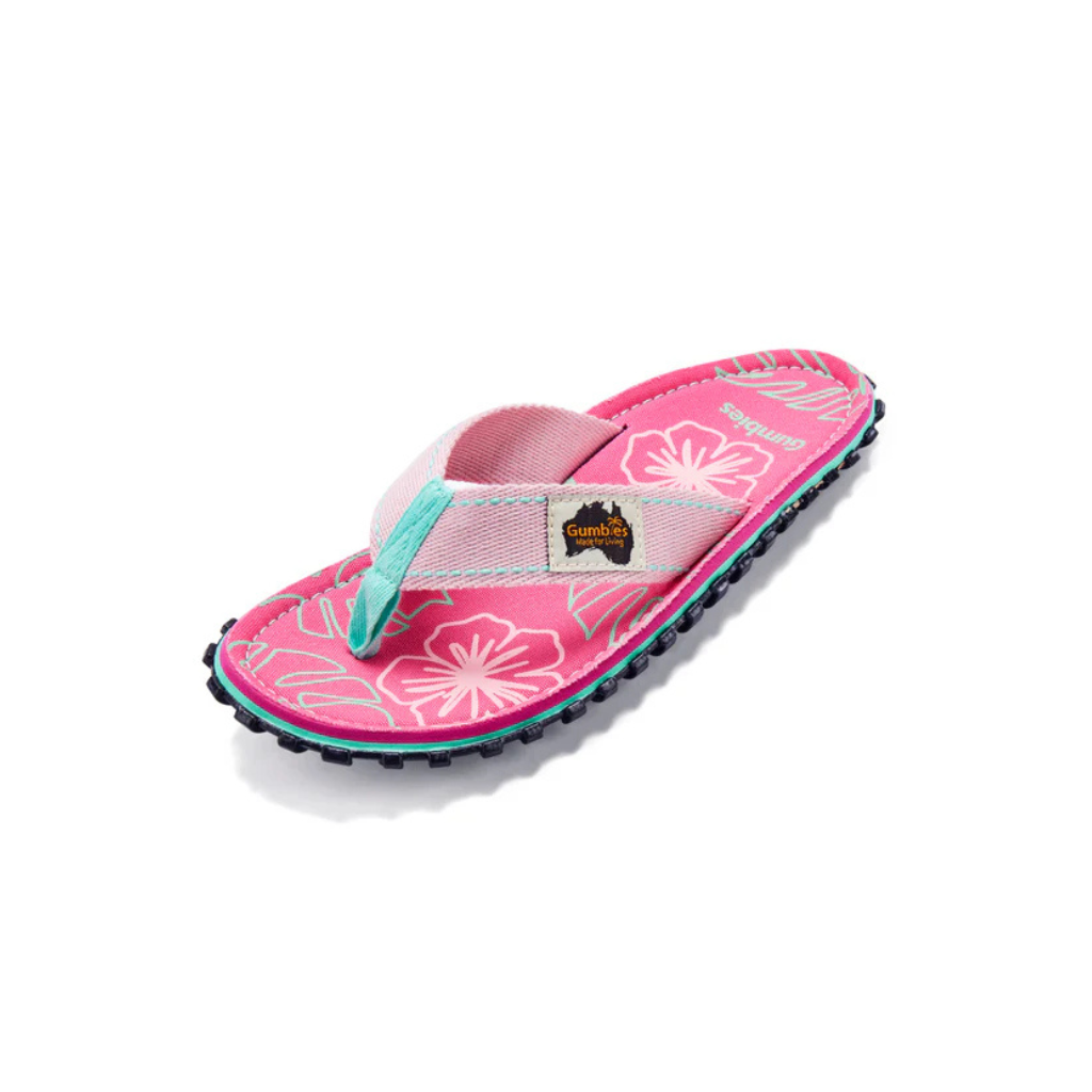 Gumbies Islander Blush Hibiscus Flip Flops