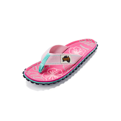 Gumbies Islander Blush Hibiscus Flip Flops