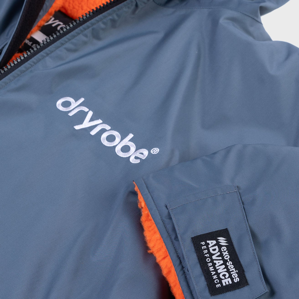 dryrobe Long Sleeve Dark Grey & Orange Changing Robe (Adult)