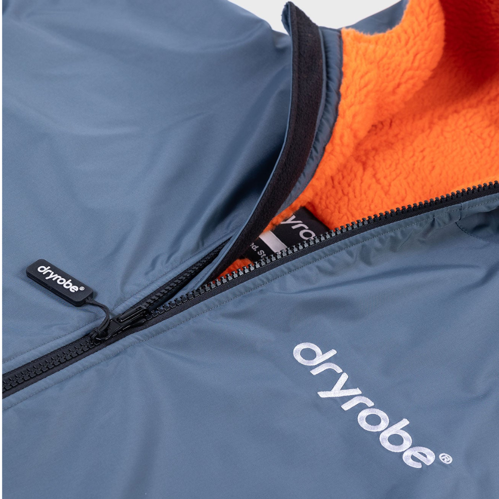 dryrobe Long Sleeve Dark Grey & Orange Changing Robe (Adult)