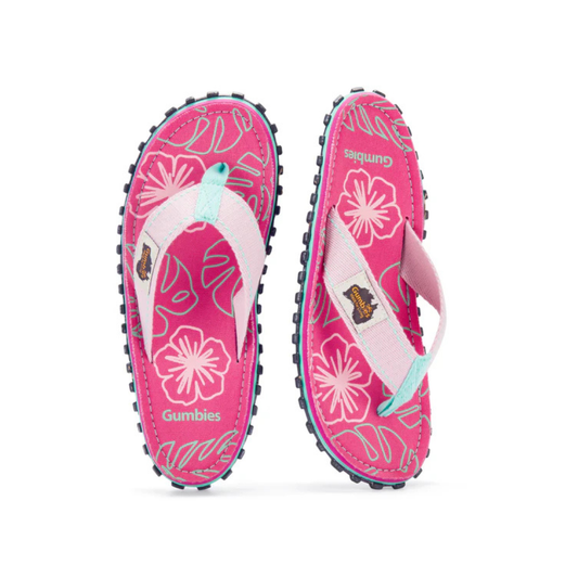 Gumbies Islander Blush Hibiscus Flip Flops