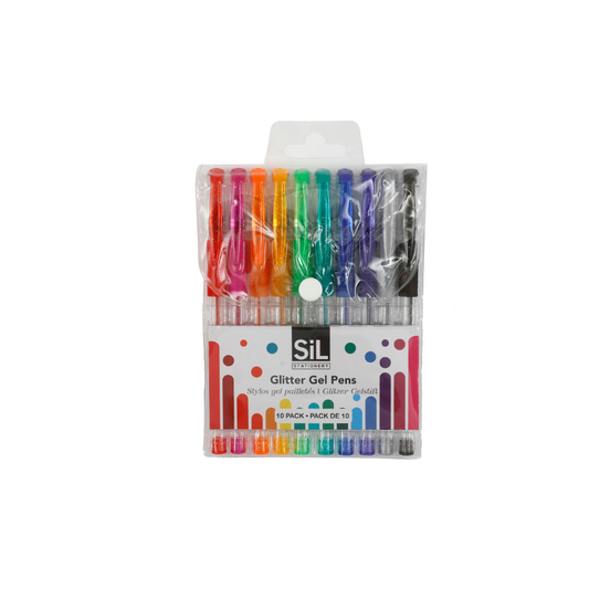 Glitter Gel Pens (Set of 10)