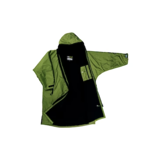 dryrobe Long Sleeve Green & Black Changing Robe (Adult)