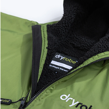 dryrobe Long Sleeve Green & Black Changing Robe (Adult)
