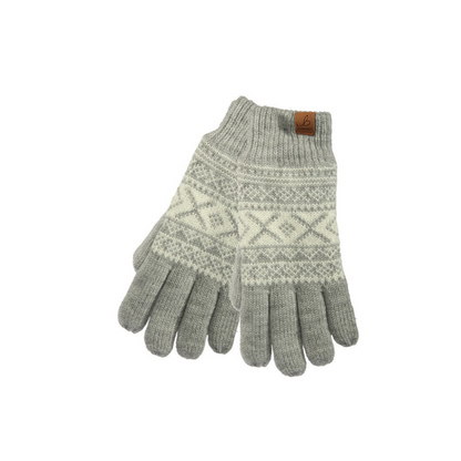 Grey Waterproof Patterned Gloves