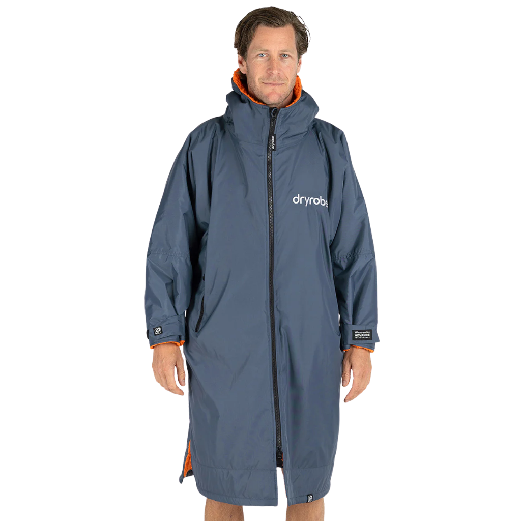 dryrobe Long Sleeve Dark Grey & Orange Changing Robe (Adult)