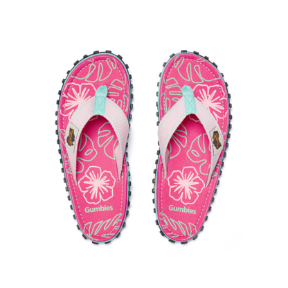 Gumbies Islander Blush Hibiscus Flip Flops
