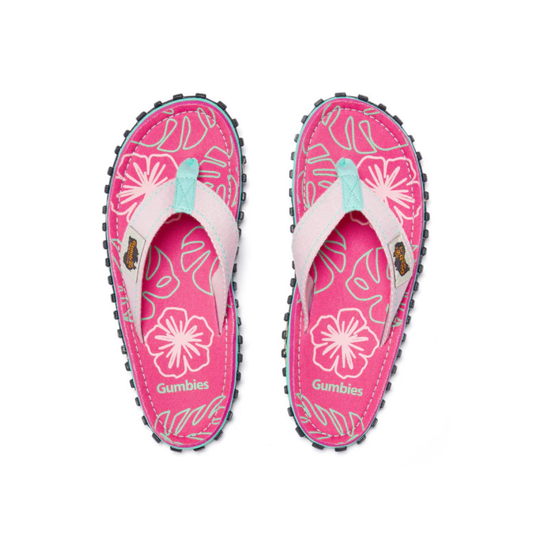 Gumbies Islander Blush Hibiscus Flip Flops