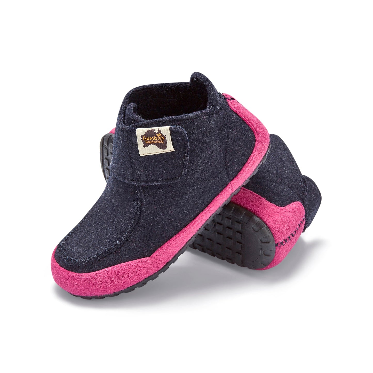 Gumbies Quokka Navy & Pink Slippers