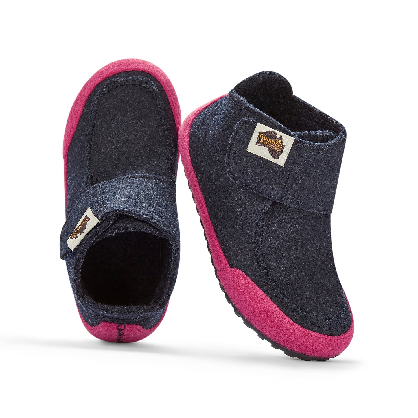 Gumbies Quokka Navy & Pink Slippers