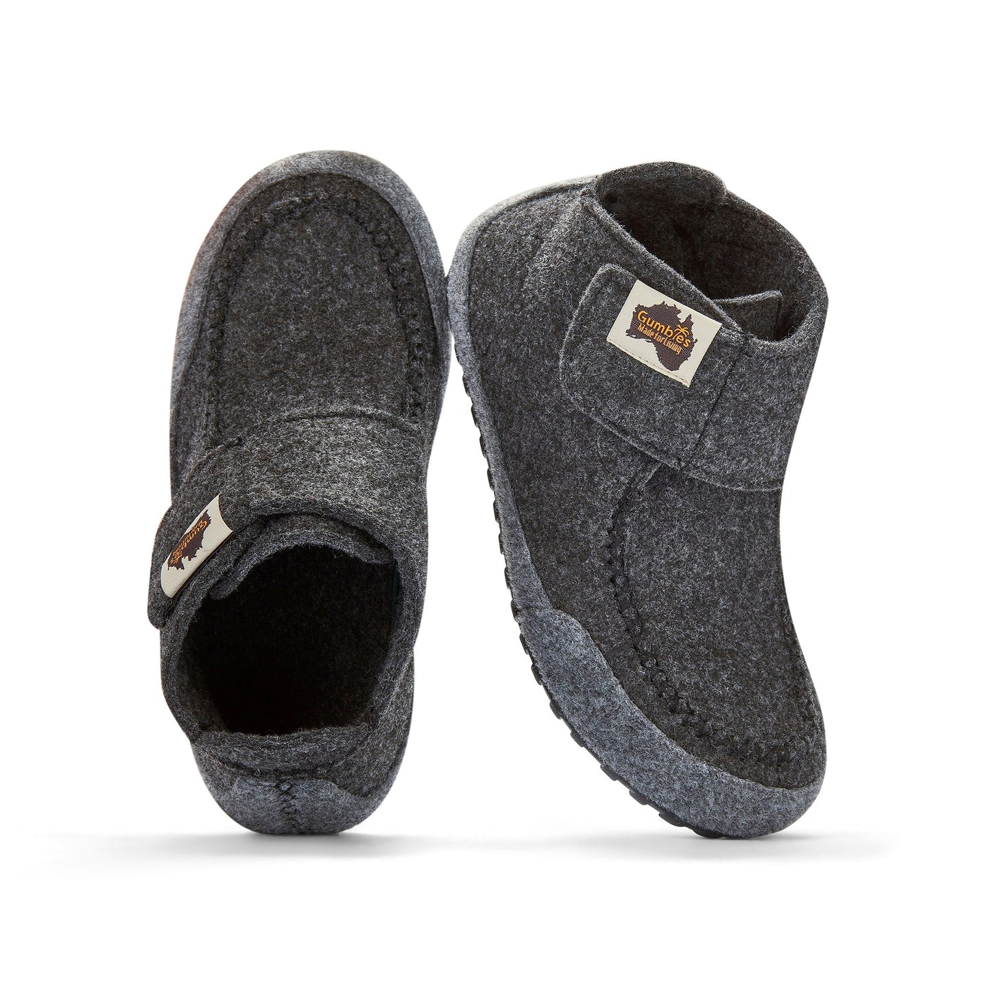 Gumbies Quokka Charcoal & Grey Slippers