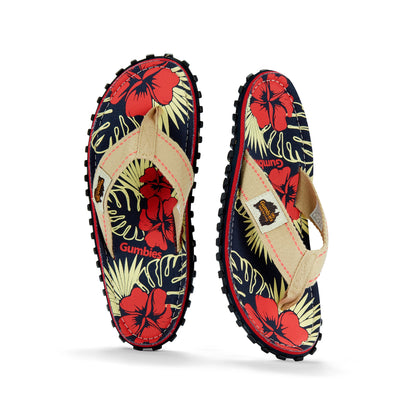 Gumbies Islander Denim Hibiscus Flip-Flops