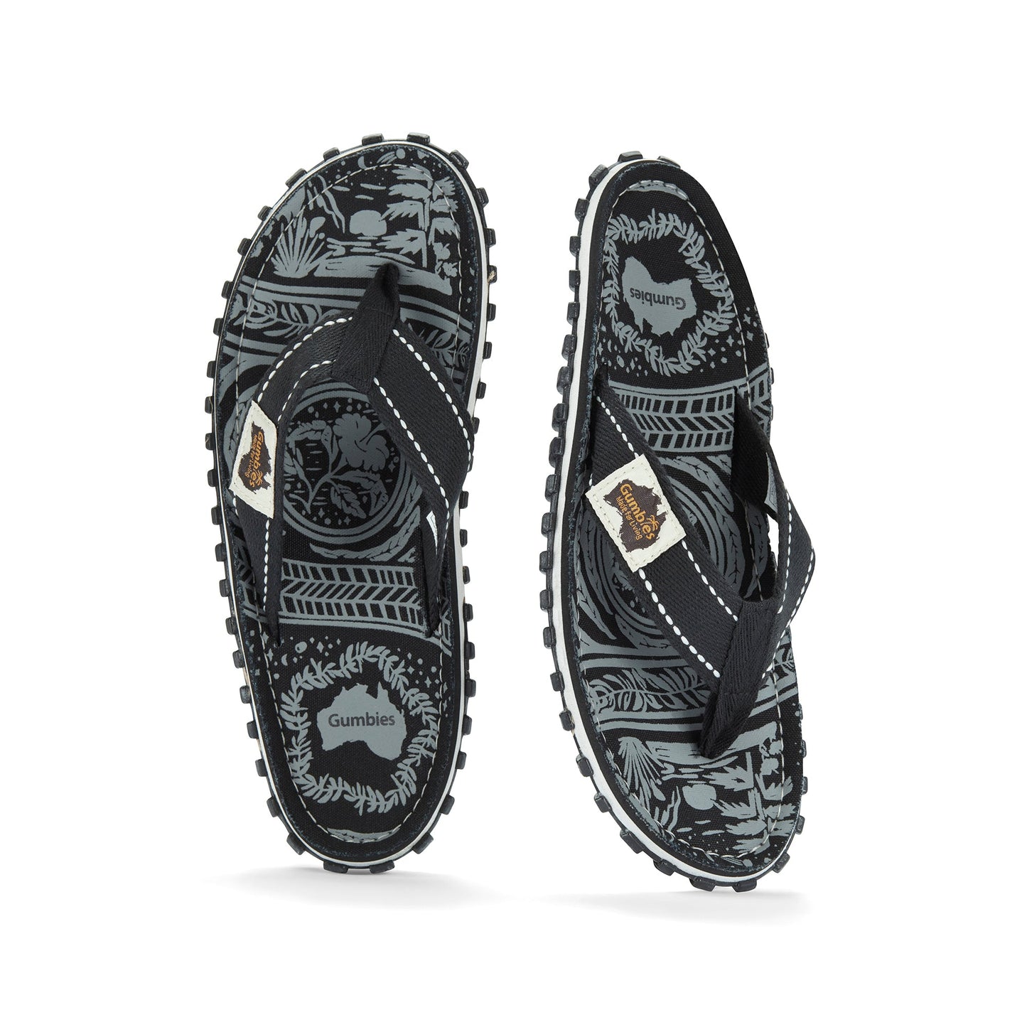 Gumbies Islander Midnight Black Flip-Flops