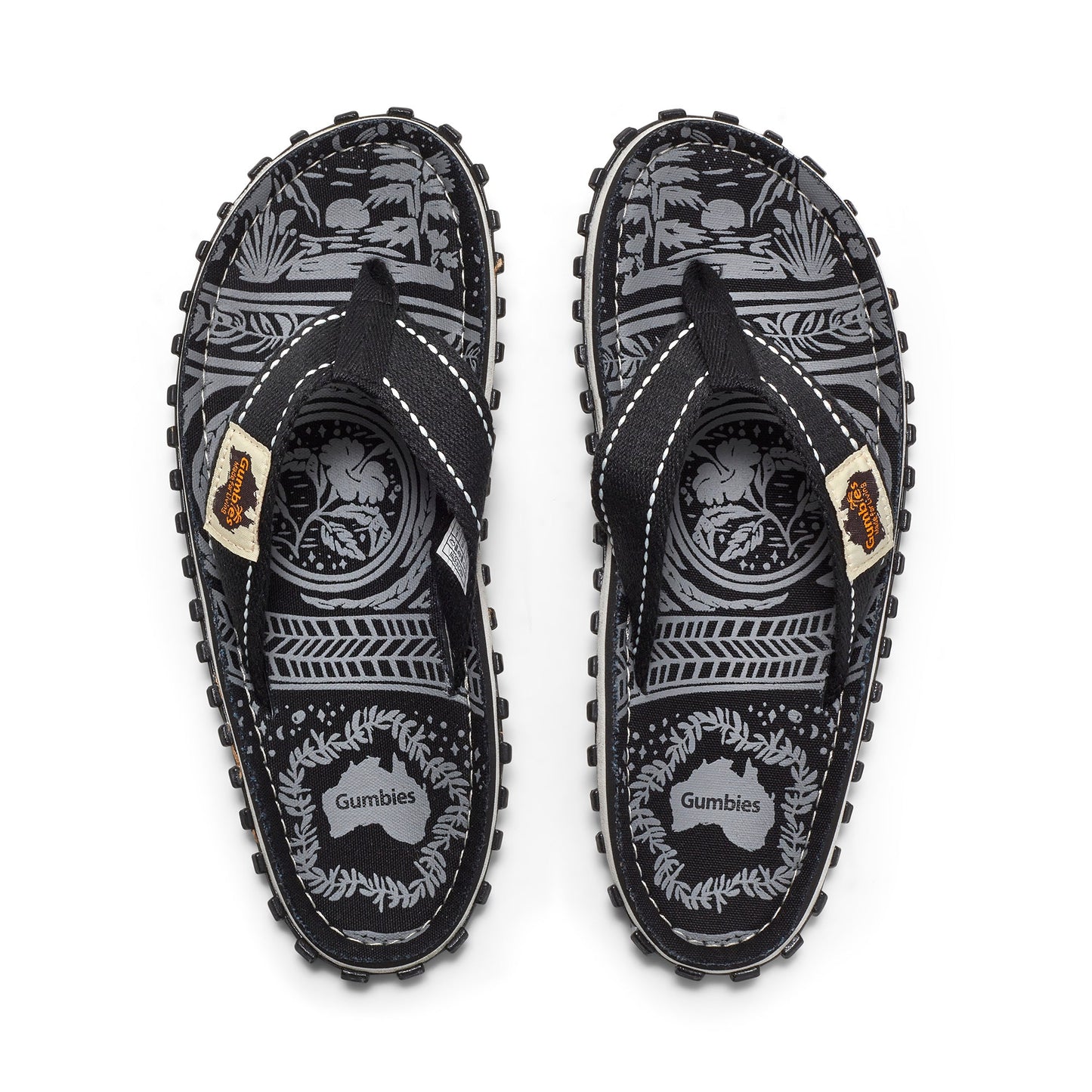 Gumbies Islander Midnight Black Flip-Flops