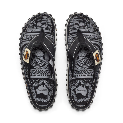 Gumbies Islander Midnight Black Flip-Flops