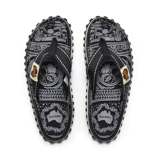 Gumbies Islander Midnight Black Flip-Flops