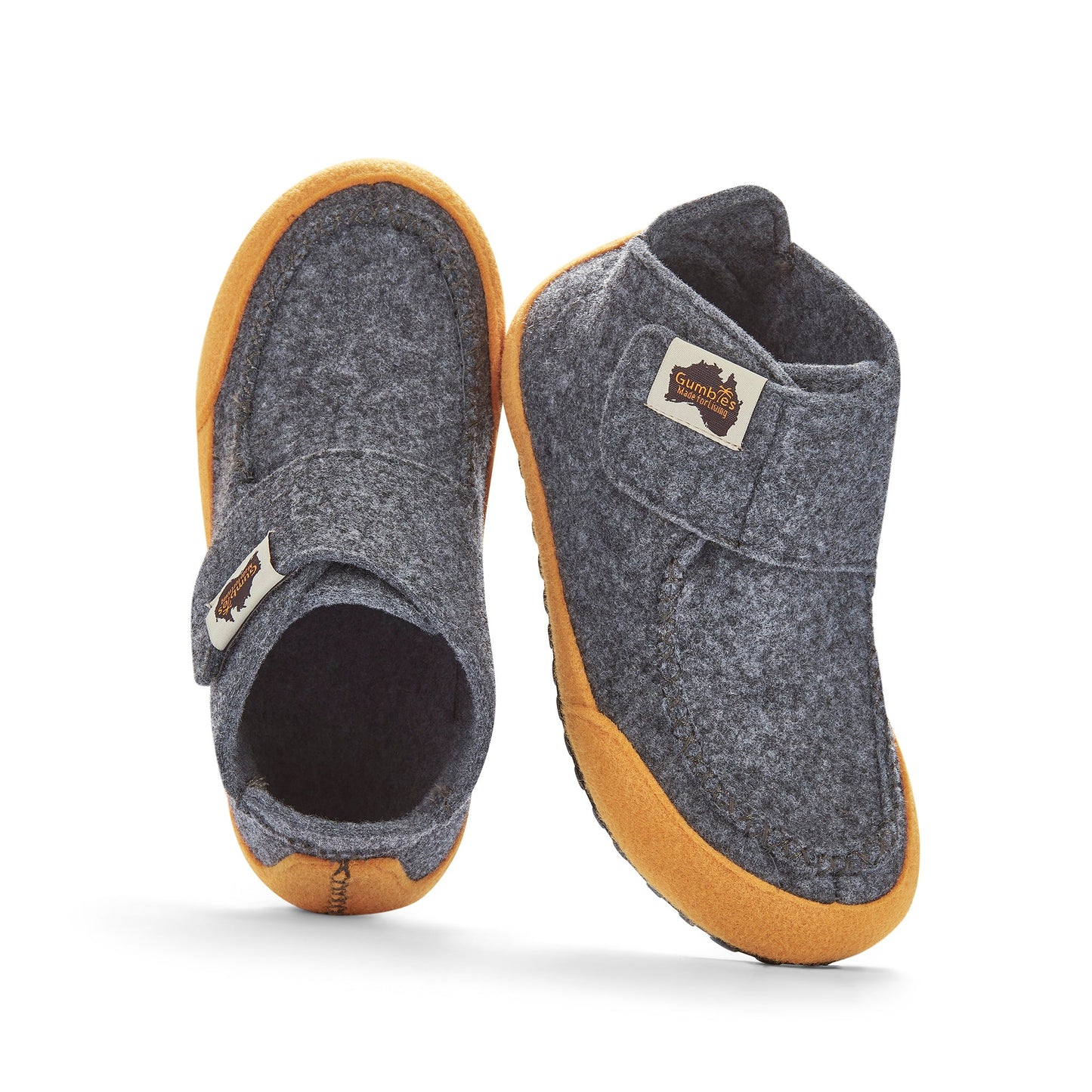 Gumbies Quokka Grey & Curry Slippers