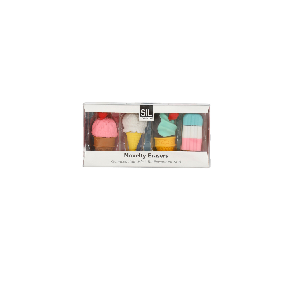 Ice Cream Erasers (Set of 4)