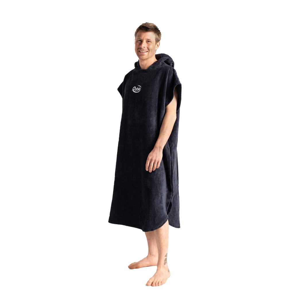 Robie India Ink Black Hooded Changing Robe (Adult)