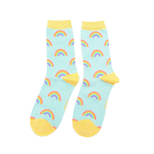Miss Sparrow Duck Egg Rainbow Socks