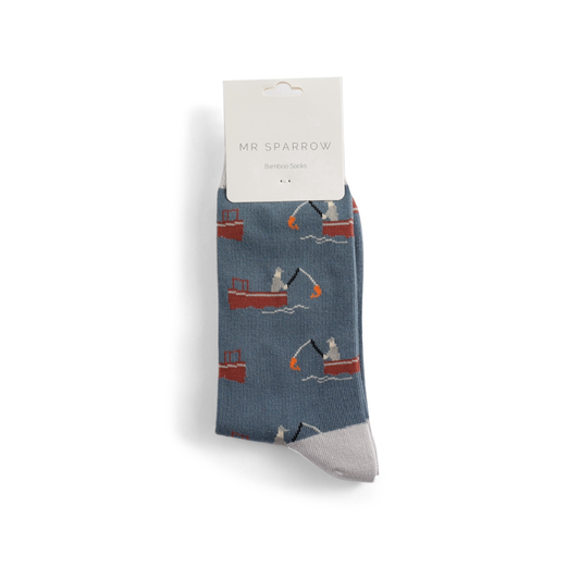 Mr Sparrow Gone Fishing Socks