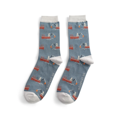 Mr Sparrow Gone Fishing Socks
