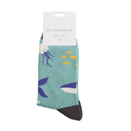 Mr Sparrow Green Underwater Socks