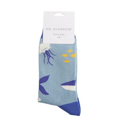 Mr Sparrow Blue Underwater Socks