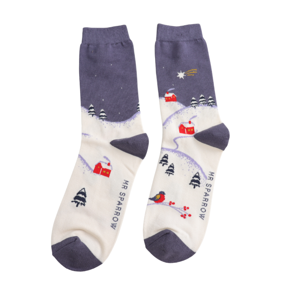 Mr Sparrow Winter Night Socks