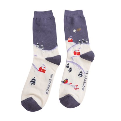 Mr Sparrow Winter Night Socks