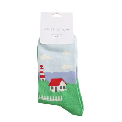 Mr Sparrow By the Sea Socks