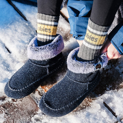 Gumbies Ossa High Navy & Grey Slippers
