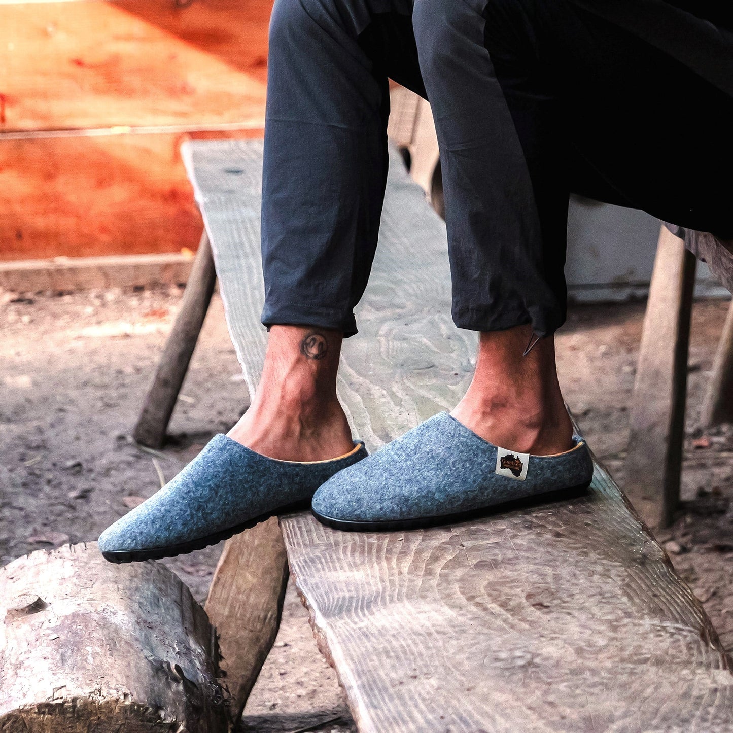 Gumbies Outback Grey & Curry Slippers