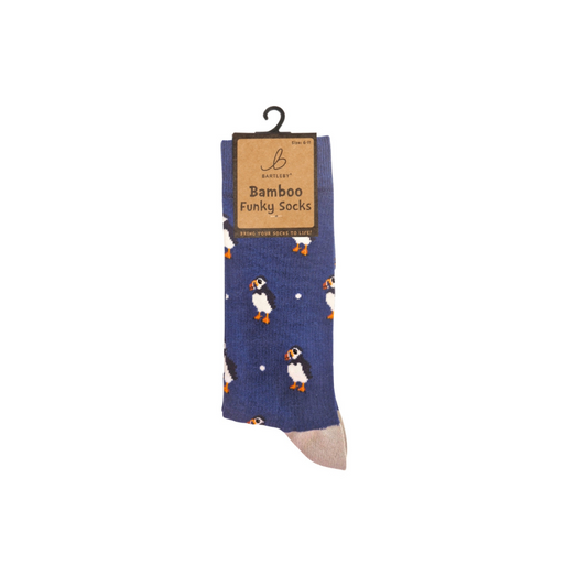 Bamboo Puffins Socks (6 - 11)