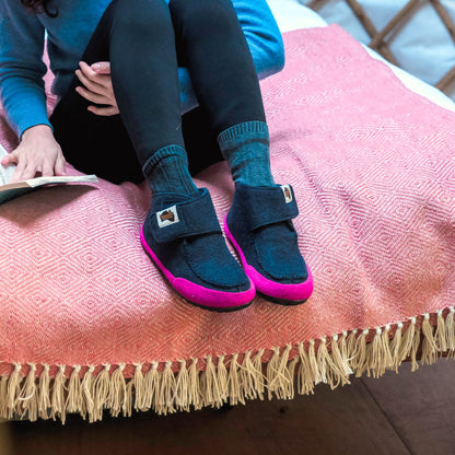 Gumbies Quokka Navy & Pink Slippers