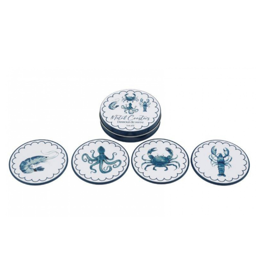Sealife Tin Coasters (Set of 4)
