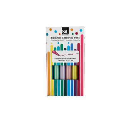 Rainbow Glitter Marker Pens (Set of 6)