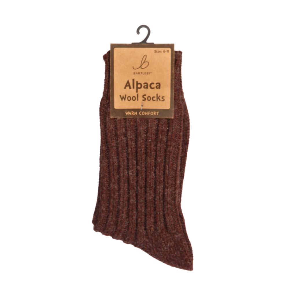 Alpaca Chunky Brown Socks