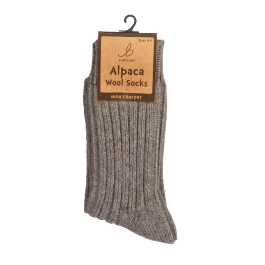 Alpaca Chunky Grey Socks