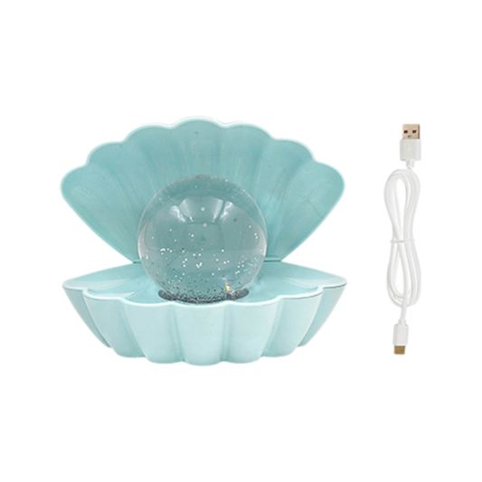 Blue Glitter Shell Lamp