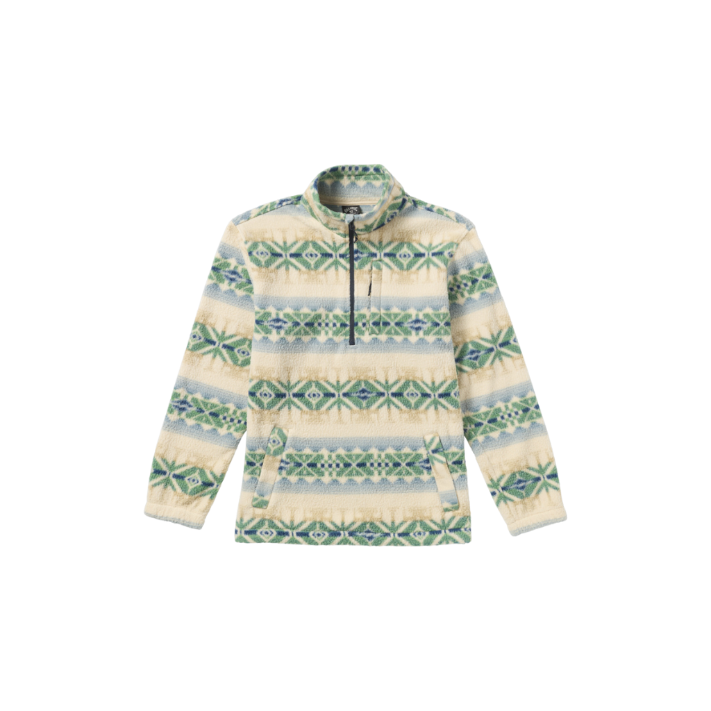 Billabong Half Zip Patterned Fleece Jumper