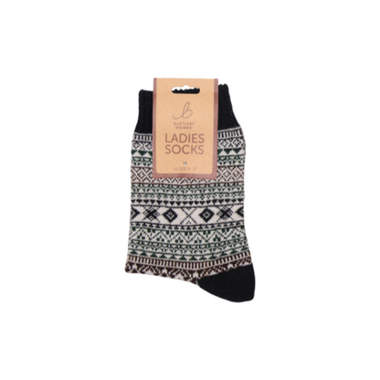 Patterned Navy Socks