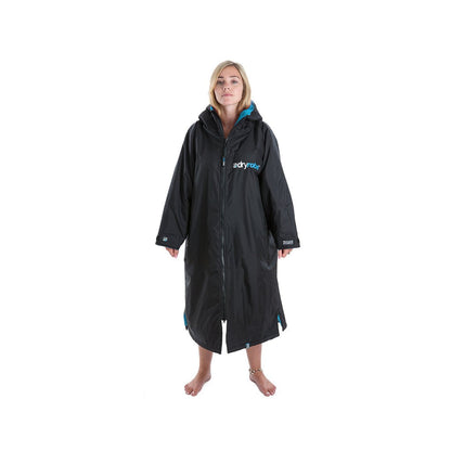 dryrobe Long Sleeve Black & Blue Changing Robe (Adult)